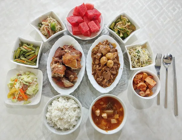 夕食の一例